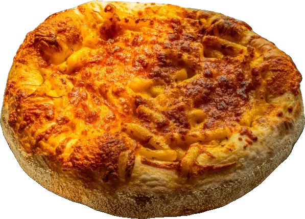 Pastabowl - Teig gefüllt mit Nudeln, Sauce und Käse überbacken