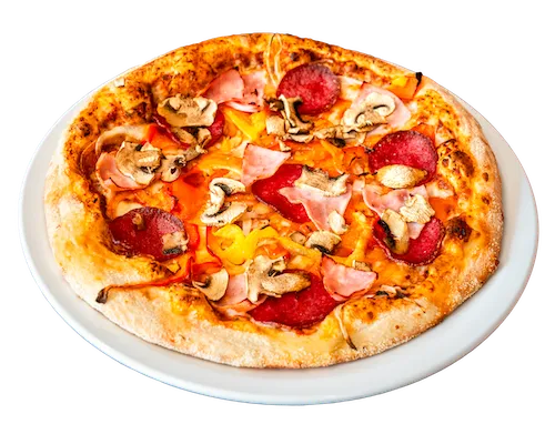 Pizza Grandioso auf einem Teller