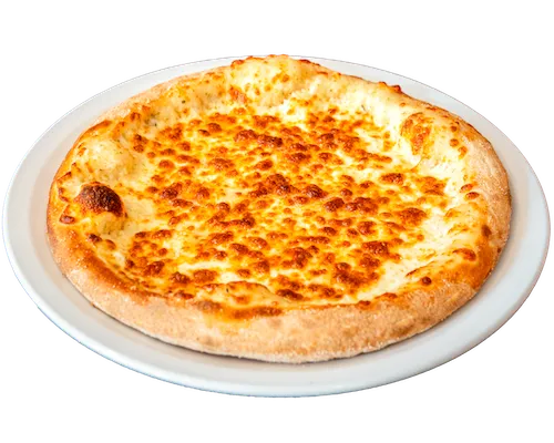 Pizza Käse Knoblauch auf einem Teller