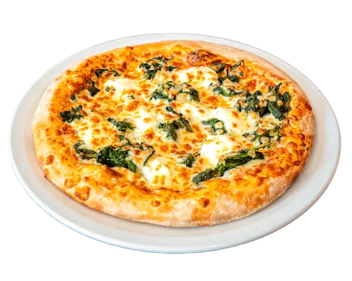 Pizza Popeye auf einem Teller