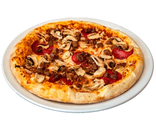 Pizza Supreme auf einem Teller