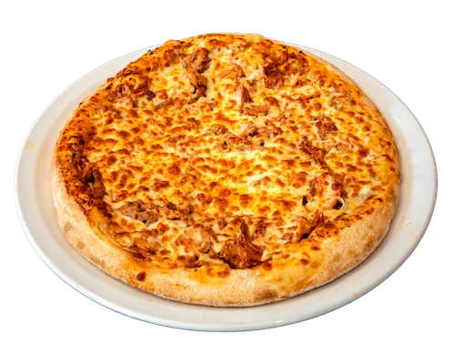 Pizza Thunfisch Spezial auf einem Teller
