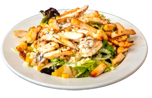 California Salat mit Hähnchen, Pfirsich und Walnüssen